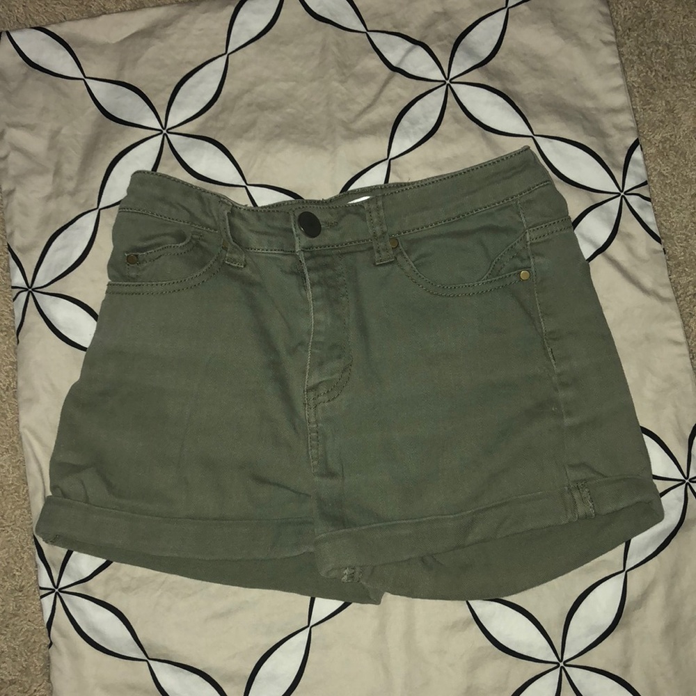 Army green shorts